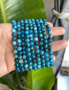 Blue Apatite Beaded Crystal Bracelet