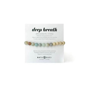 Deep Breath Diffuser Bracelet with Amazonite