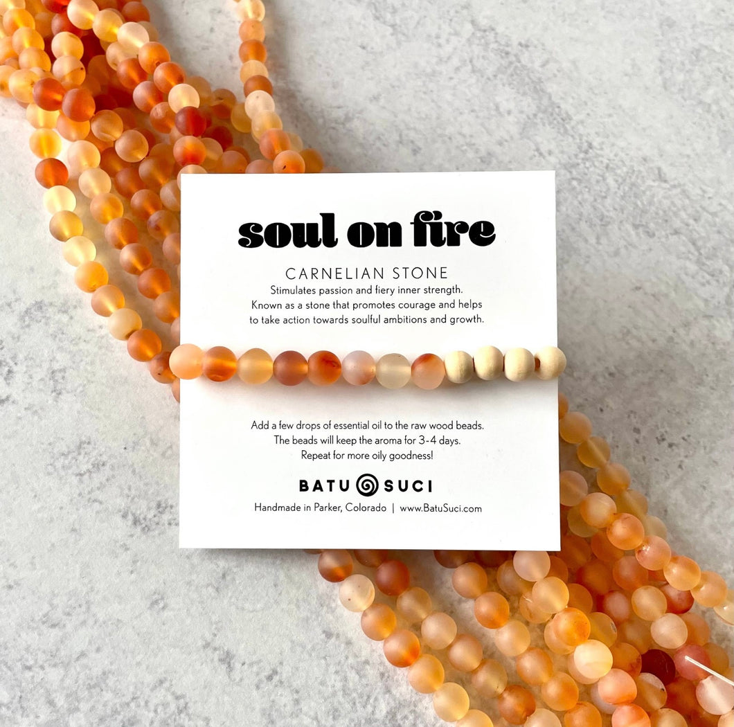 Soul on fire Diffuser Bracelet with Carnelian