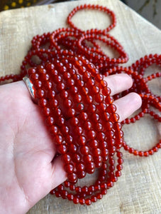 Carnelian Beaded Crystal Bracelet