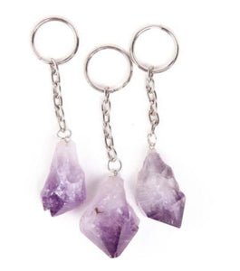 Natural Amethyst Keychain