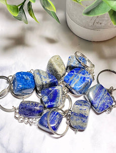 Polished Lapis Lazuli Keychain