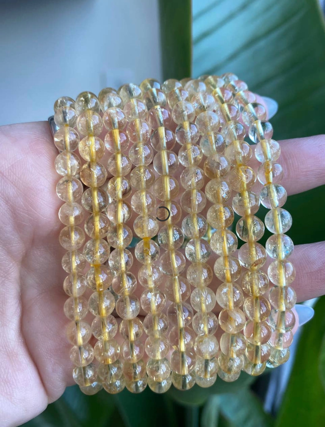 Citrine Beaded Crystal Bracelet