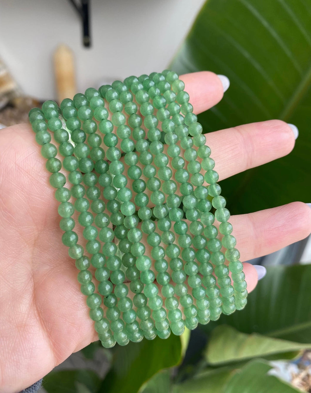 Green Aventurine Beaded Crystal Bracelet