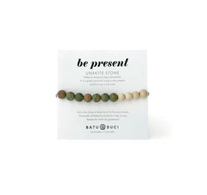 Be Present Diffuser Bracelet with Unakite