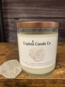 Clear Quartz Crystal Candle