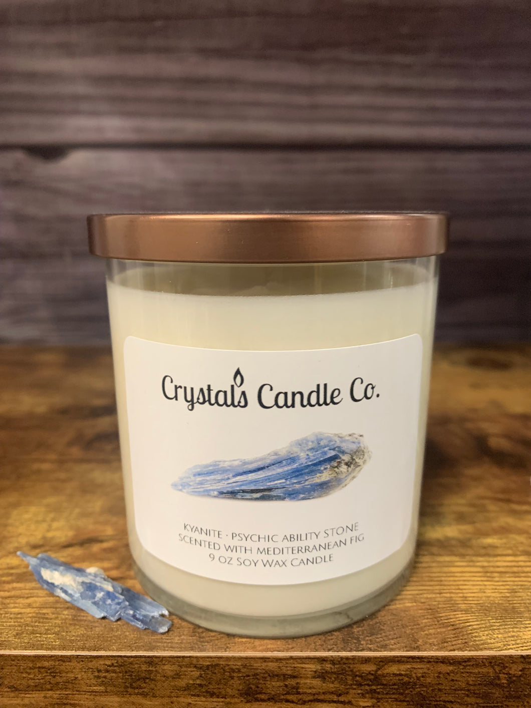 Kyanite Crystal Candle