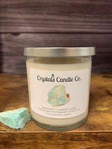 Amazonite Crystal Candle