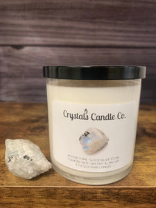 Moonstone Crystal Candle